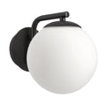 AMADEO lampa kinkiet czarny 1x40W E14 klosz biały