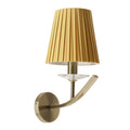 VITORIA kinkiet ścienny 1x40W E14 patynowa oprawa miodowy abażur klasyczny elegancki styl retro rustykalny do salonu sypialni korytarza nad lustro