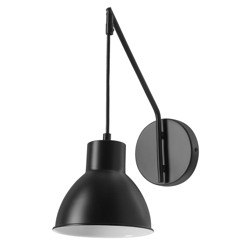 Kinkiet ścienny INEZZ 1x60W E27 czarny, nowoczesna lampa na ścianę do salonu, sypialni lub korytarza, elegancki industrialny design