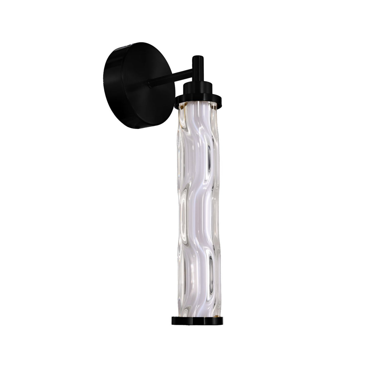 CORTE lampa kinkiet czarny matowy 10W LED 3000K klosz bezbarwny