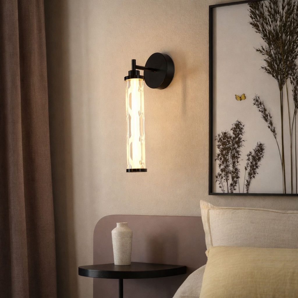 CORTE lampa kinkiet czarny matowy 10W LED 3000K klosz bezbarwny