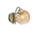 PASCAL lampa kinkiet patynowy 1x40W E27 klosz bursztynowy