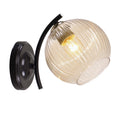 MANON lampa kinkiet brunatny+złoty 1x40W E27 klosz bursztynowy