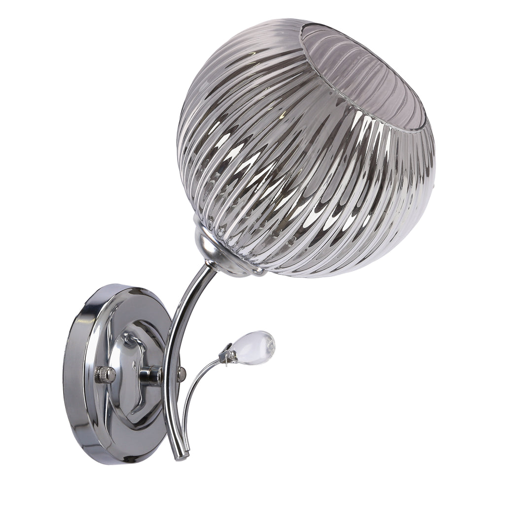 PINSA lampa kinkiet chromowy 1x40W E27 klosz grafitowy