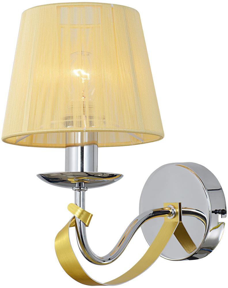 DIVA lampa kinkiet 1x40W E14 chrom/złoty