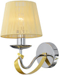 DIVA lampa kinkiet 1x40W E14 chrom/złoty