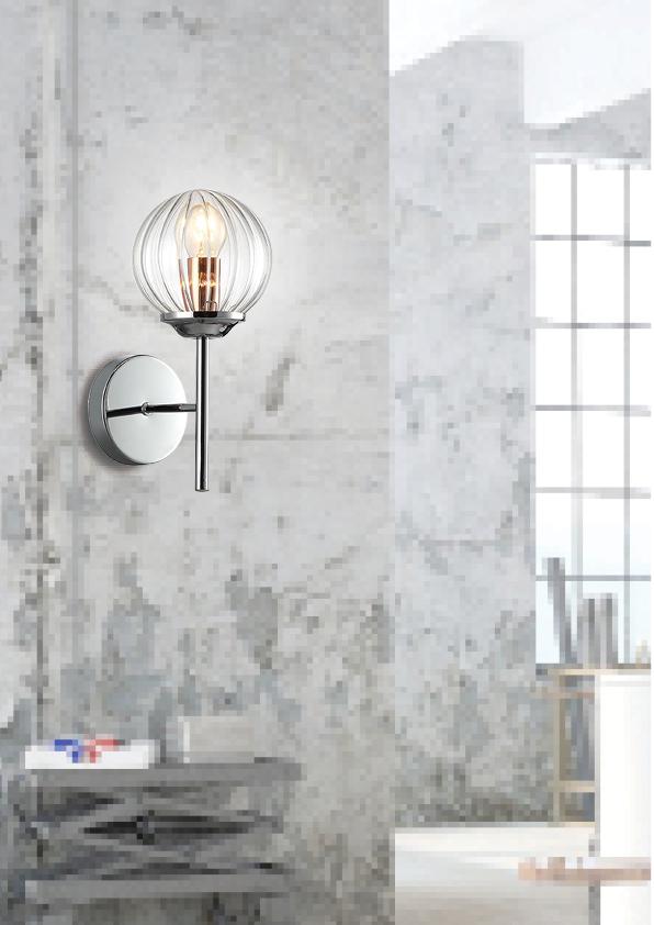 BEST lampa kinkiet 1x40W E14 chrom+miedź