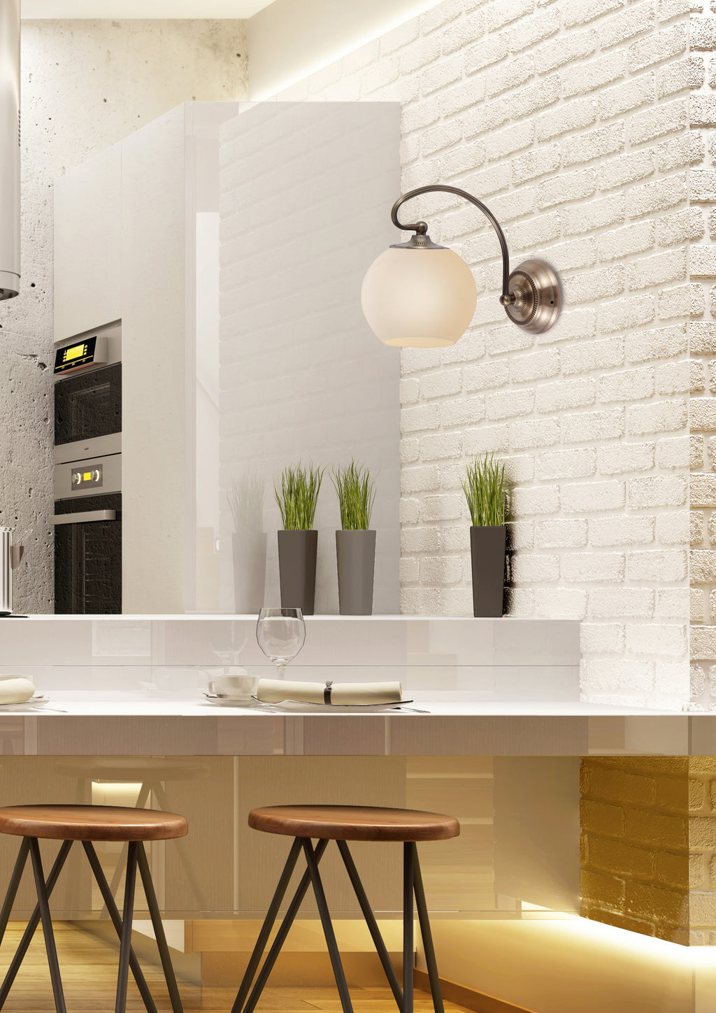 ORBIT lampa kinkiet 1x60W E27 patynowa miedź