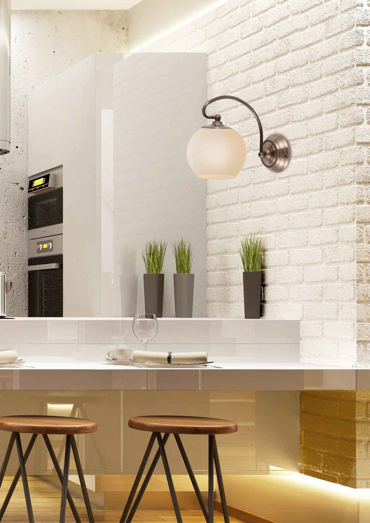 ORBIT lampa kinkiet 1x60W E27 patynowa miedź