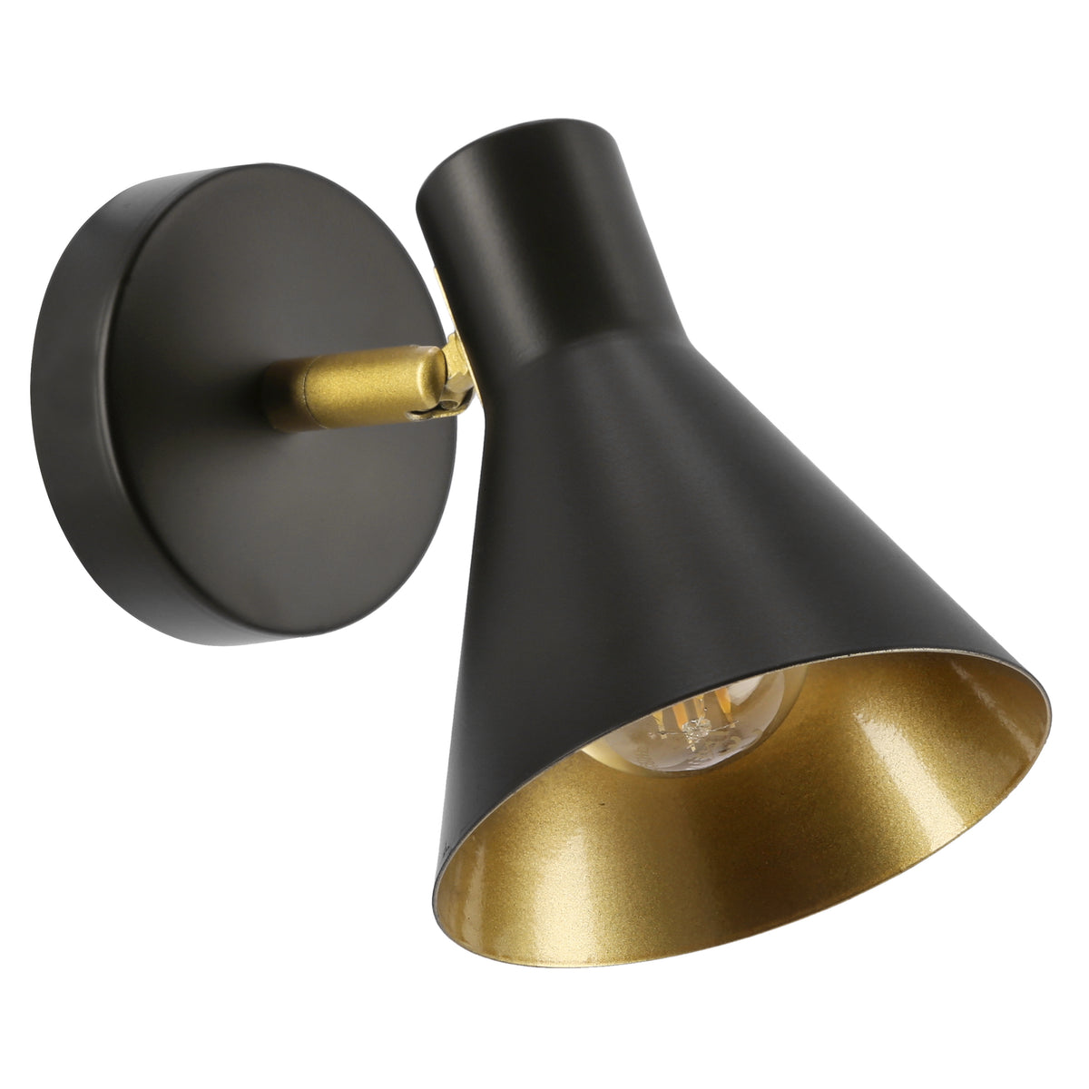 LESS lampa kinkiet 1x40W E14 czarny matowy