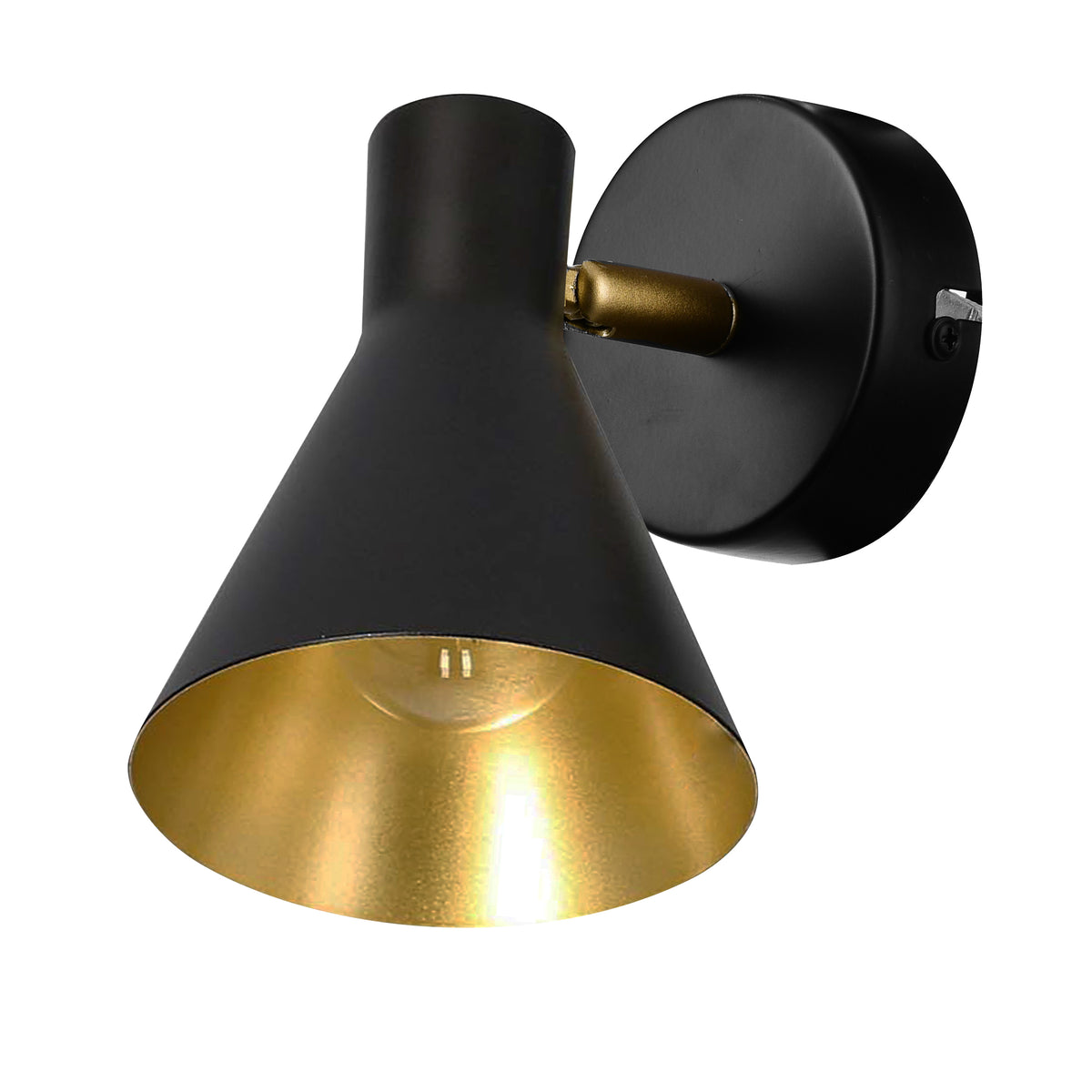LESS lampa kinkiet 1x40W E14 czarny matowy