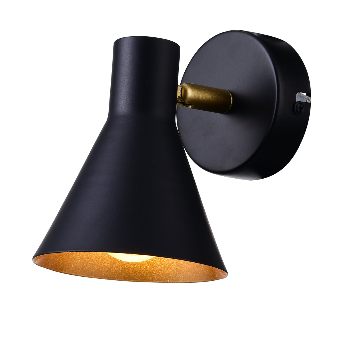 LESS lampa kinkiet 1x40W E14 czarny matowy