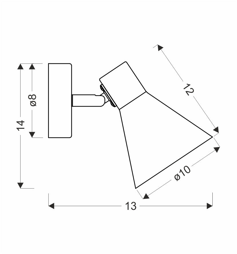 LESS lampa kinkiet 1x40W E14 czarny matowy