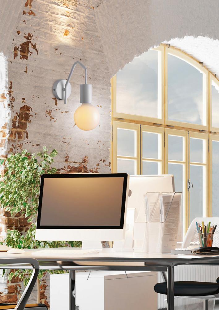 BASSO lampa kinkiet 1x40W E27 biały matowy