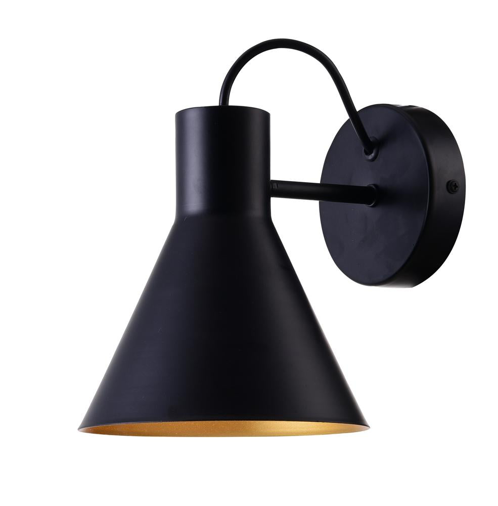 MORE lampa kinkiet 1x40W E27 czarny matowy