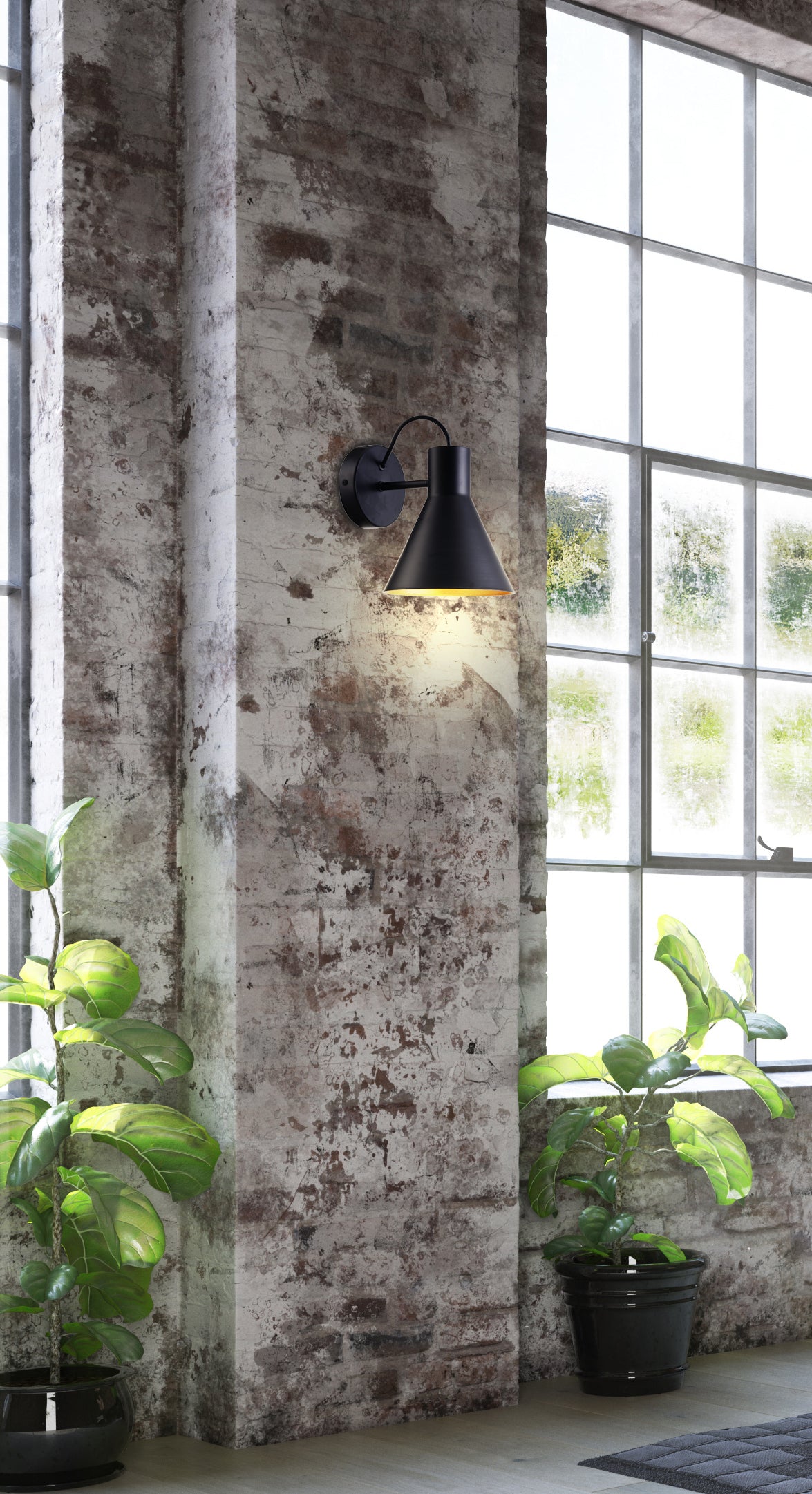 MORE lampa kinkiet 1x40W E27 czarny matowy