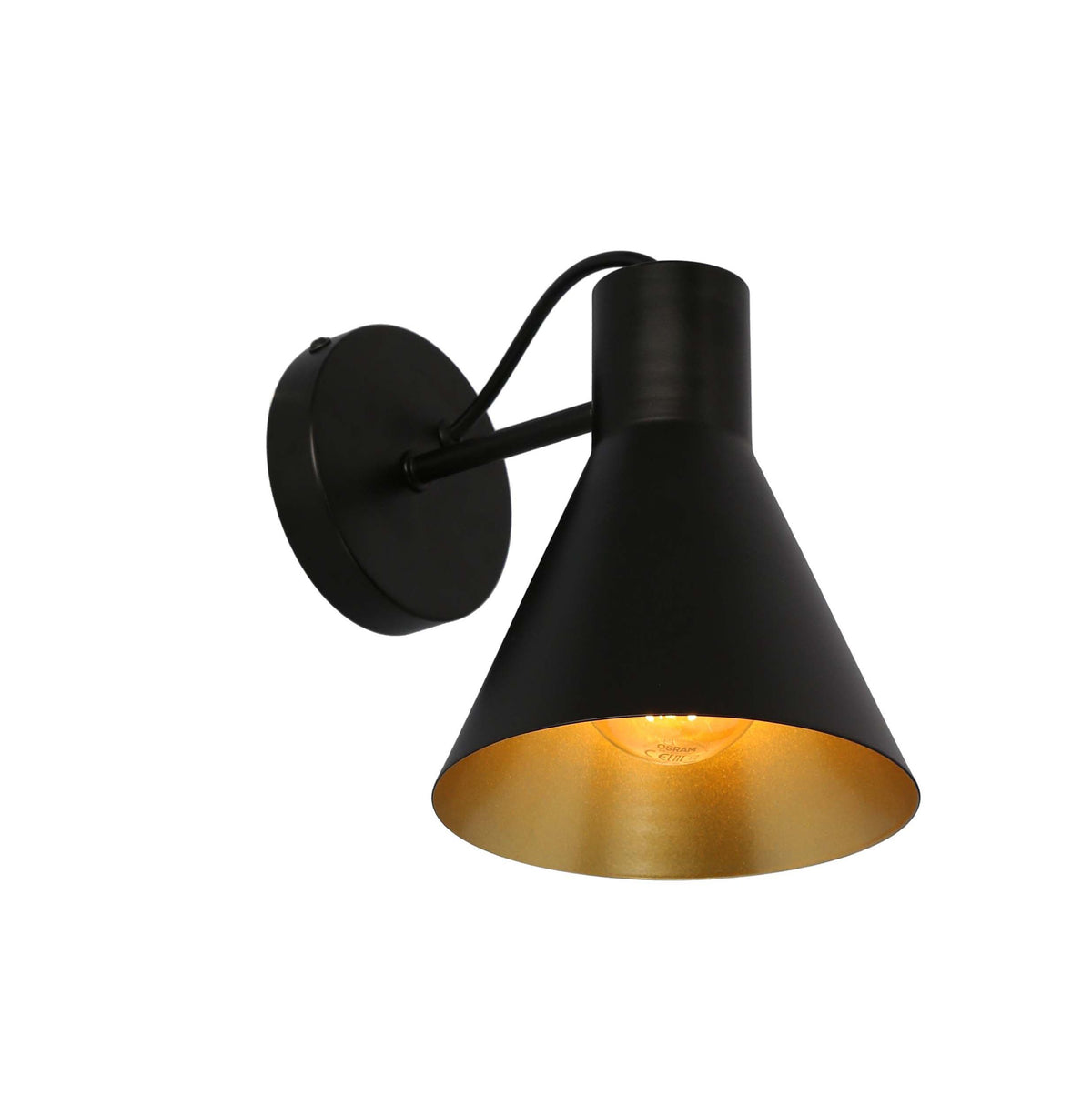 MORE lampa kinkiet 1x40W E27 czarny matowy