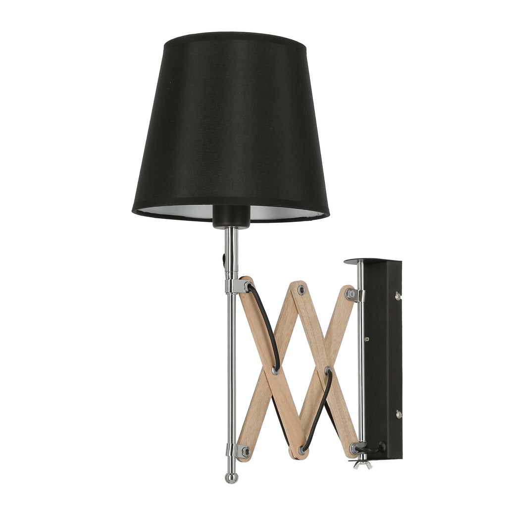 Lampa Kinkiet Mito chrom E27 abażur czarny