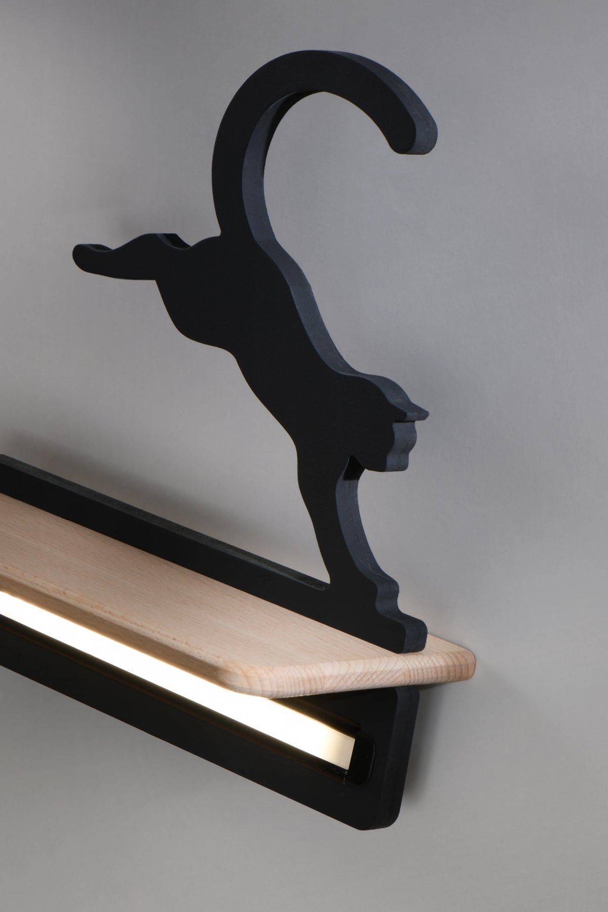 lampa cat kinkiet ścienny 5W LED iq kids skaczący czarny