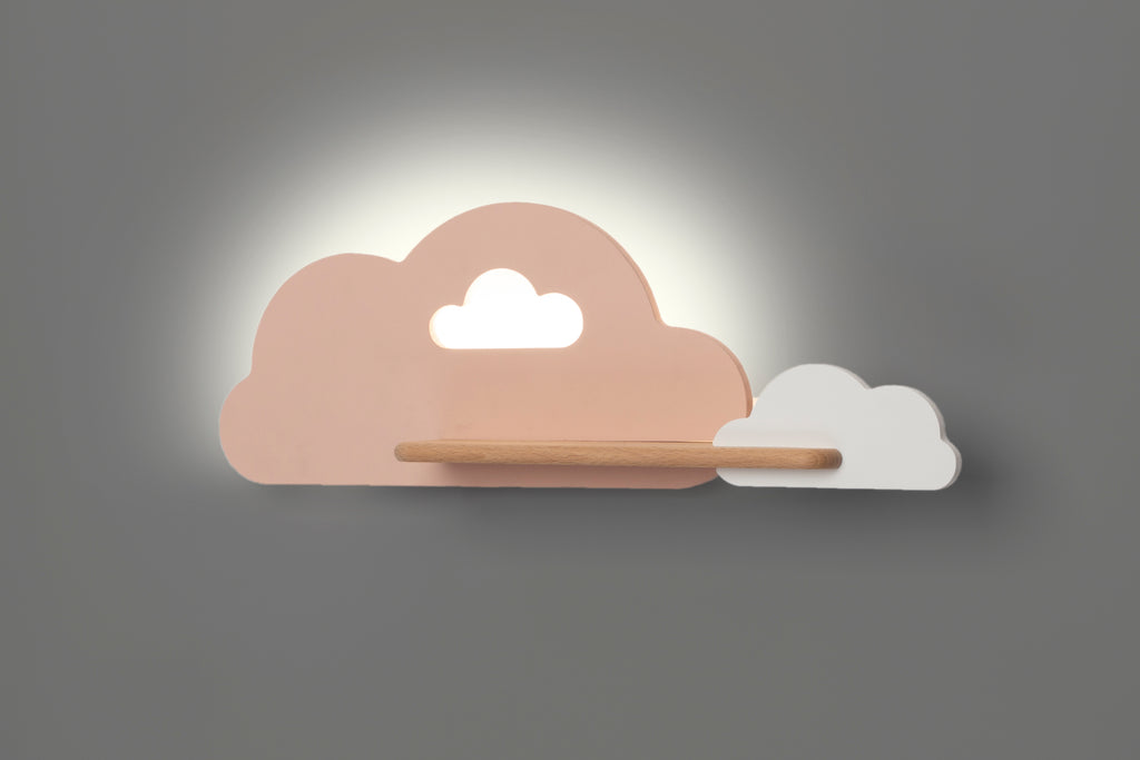 CLOUD lampa kinkiet ścienny 5W LED iq kids różowy+biały