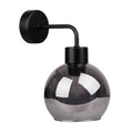 LADY lampa kinkiet czarny 1x40W E27 klosz dymiony