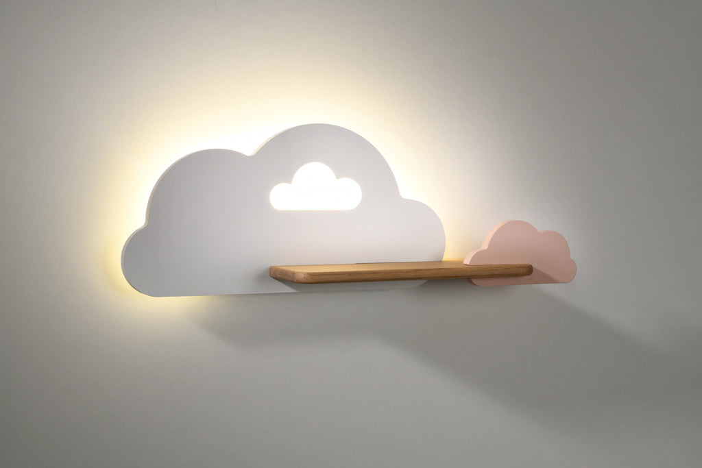 lampa cloud kinkiet ścienny 5W LED iq kids biały+różowy