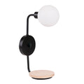 Ponio lampa kinkiet czarny 1x25W G9 klosz biały