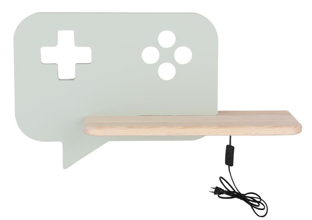 CONSOLE lampa kinkiet ścienny 5W LED iq kids z przewodem z wł. i wtyczką miętowy