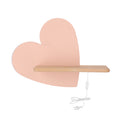 HEART lampa kinkiet 5W LED iq kids z przewodem z wł. i wtyczką różowy