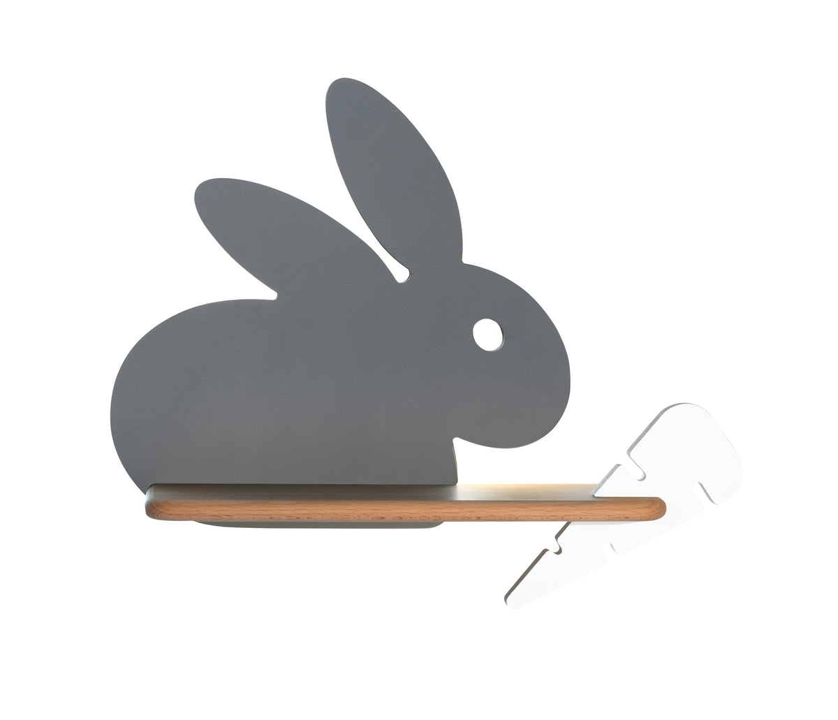 Rabbit lampa kinkiet 4W LED 4000k iq kids szary+biały