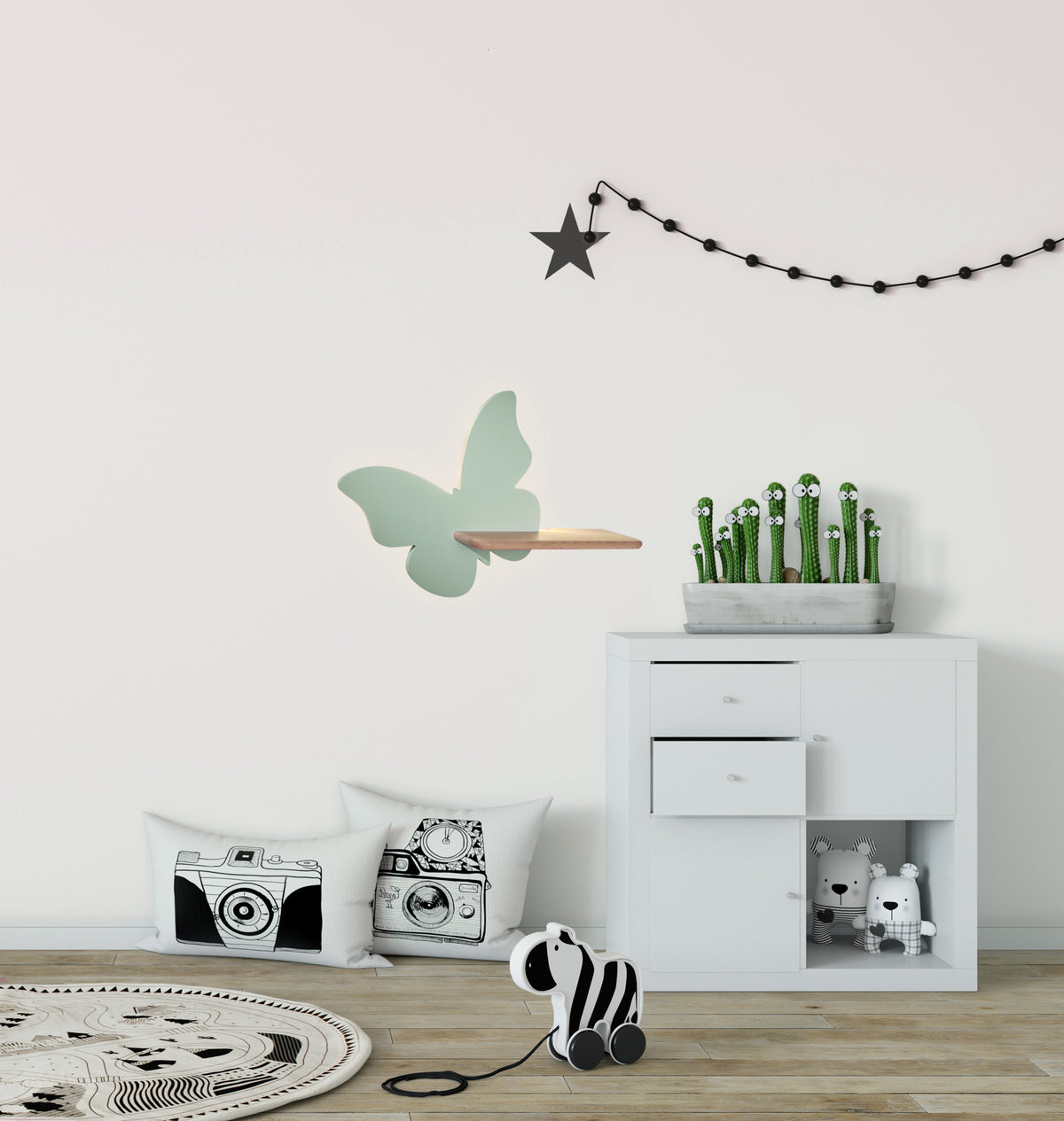 Butterfly lampa kinkiet 5W LED 4000k iq kids miętowy