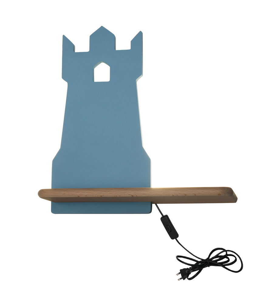 TOWER lampa kinkiet 4W LED 4000k iq kids z przewodem z wł. i wtyczką niebieski
