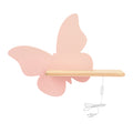 BUTTERFLY lampa kinkiet LED 4000k iq kids z przewodem z wł. i wtyczką różowy