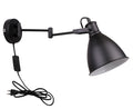 Espera lampa kinkiet 1x40W E27 czarny z przewodem przył. z wtyczką i włącznikiem