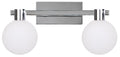 Maldus lampa kinkiet chromowy 2x40W G9 klosz biały