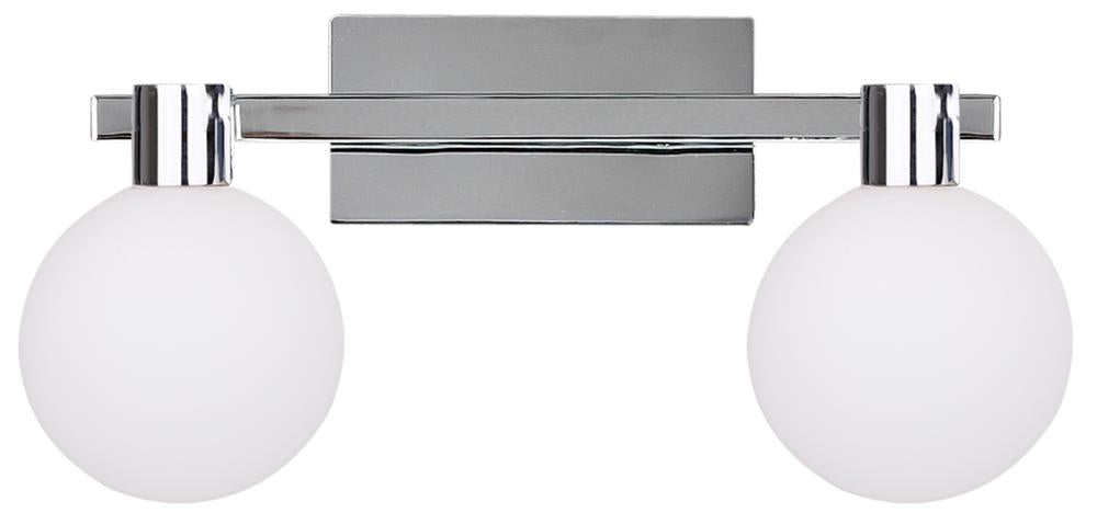 Maldus lampa kinkiet chromowy 2x40W G9 klosz biały