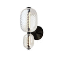 PLAYA lampa kinkiet czarny 10W LED 3000K klosz owalny bezbarwny