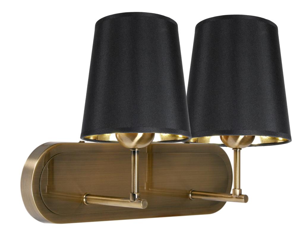 MILONGA lampa kinkiet 2x60W E27 patyna