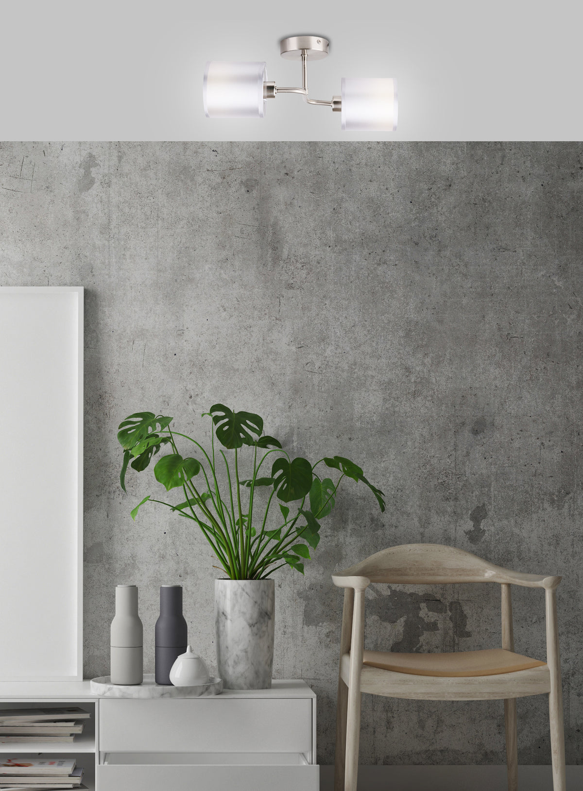 SAX lampa kinkiet 2x40W E14 satyna