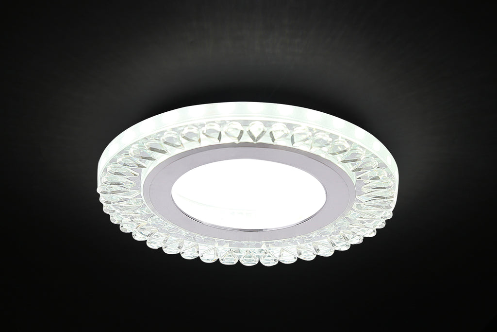 SSP-28 AL/TR lampa stropowa srebrny 2x5W LED 6500k klosz bezbarwny