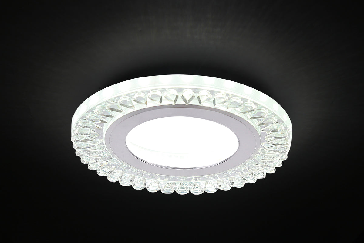 SSP-28 AL/TR lampa stropowa srebrny 2x5W LED 6500k klosz bezbarwny