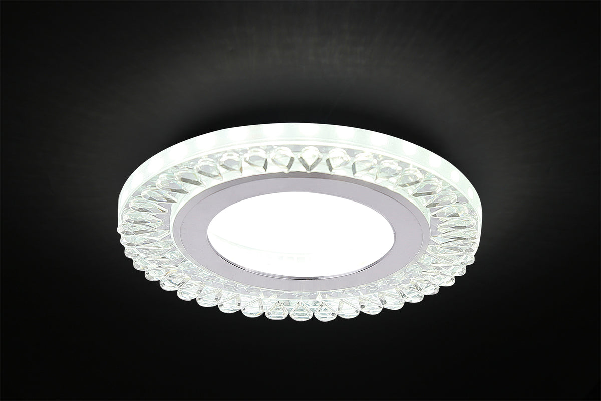 SSP-28 AL/TR lampa stropowa srebrny 2x5W LED 6500k klosz bezbarwny