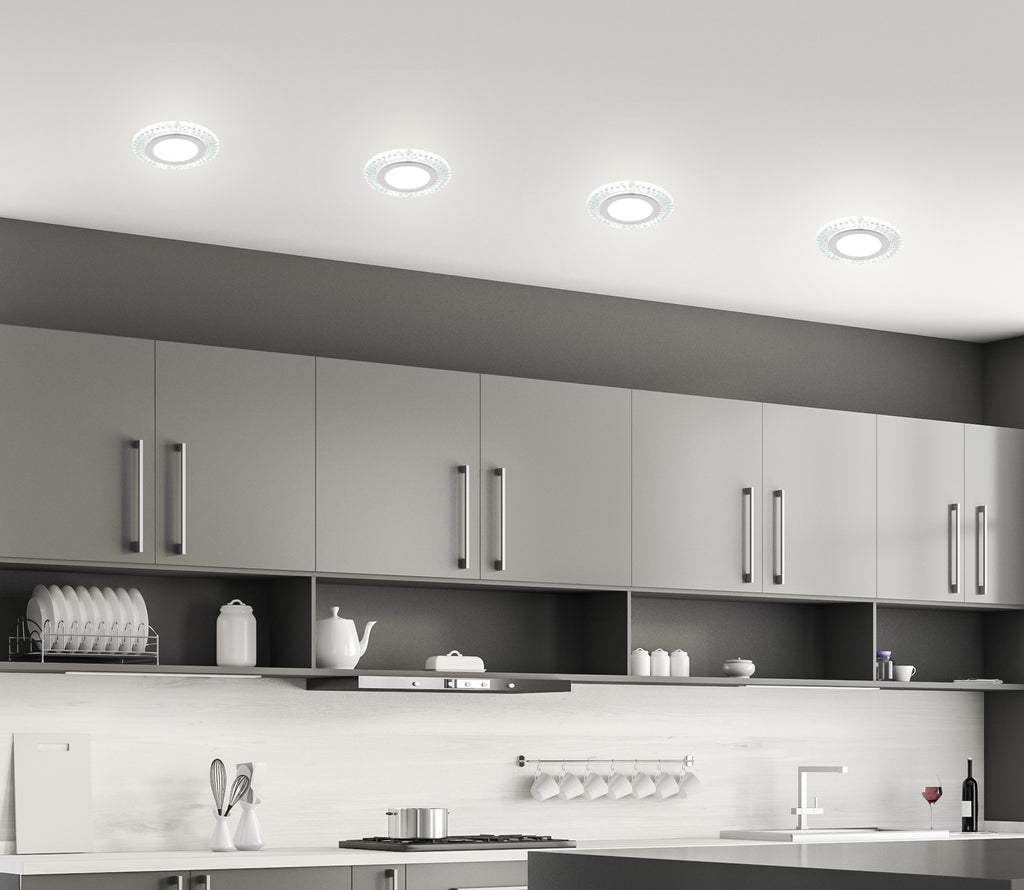 SSP-29 AL/TR lampa stropowa srebrny 2x5W LED 6500k klosz bezbarwny