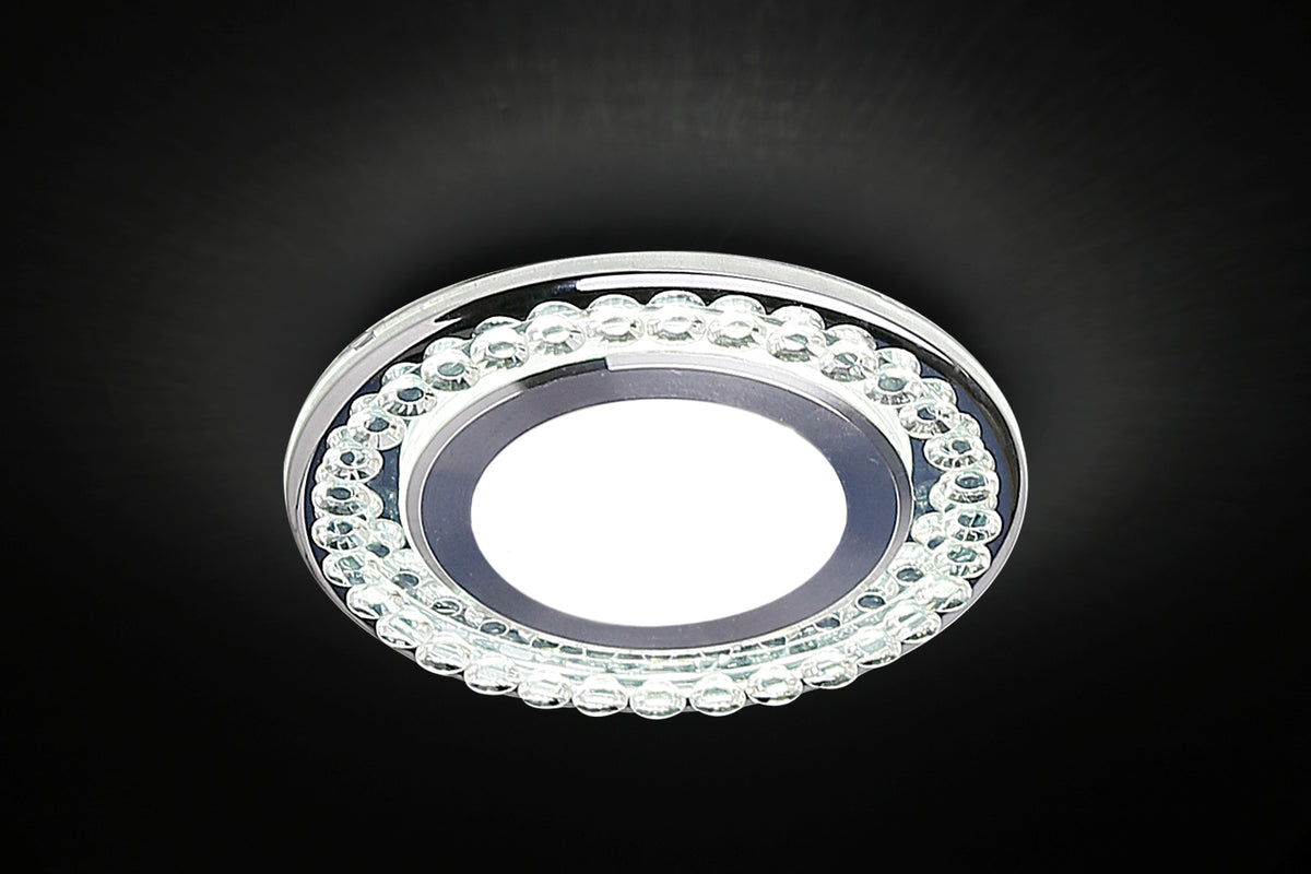 SSP-30 AL/TR lampa stropowa srebrny 2x5W LED 6500k klosz bezbarwny