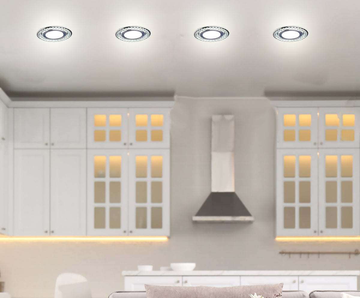 SSP-30 AL/TR lampa stropowa srebrny 2x5W LED 6500k klosz bezbarwny