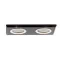 SS-21 CH/BK MR16 DUAL 2X50W CHROM OPR. STROP. STAŁA PROSTOKĄT SZKŁO CZARNE