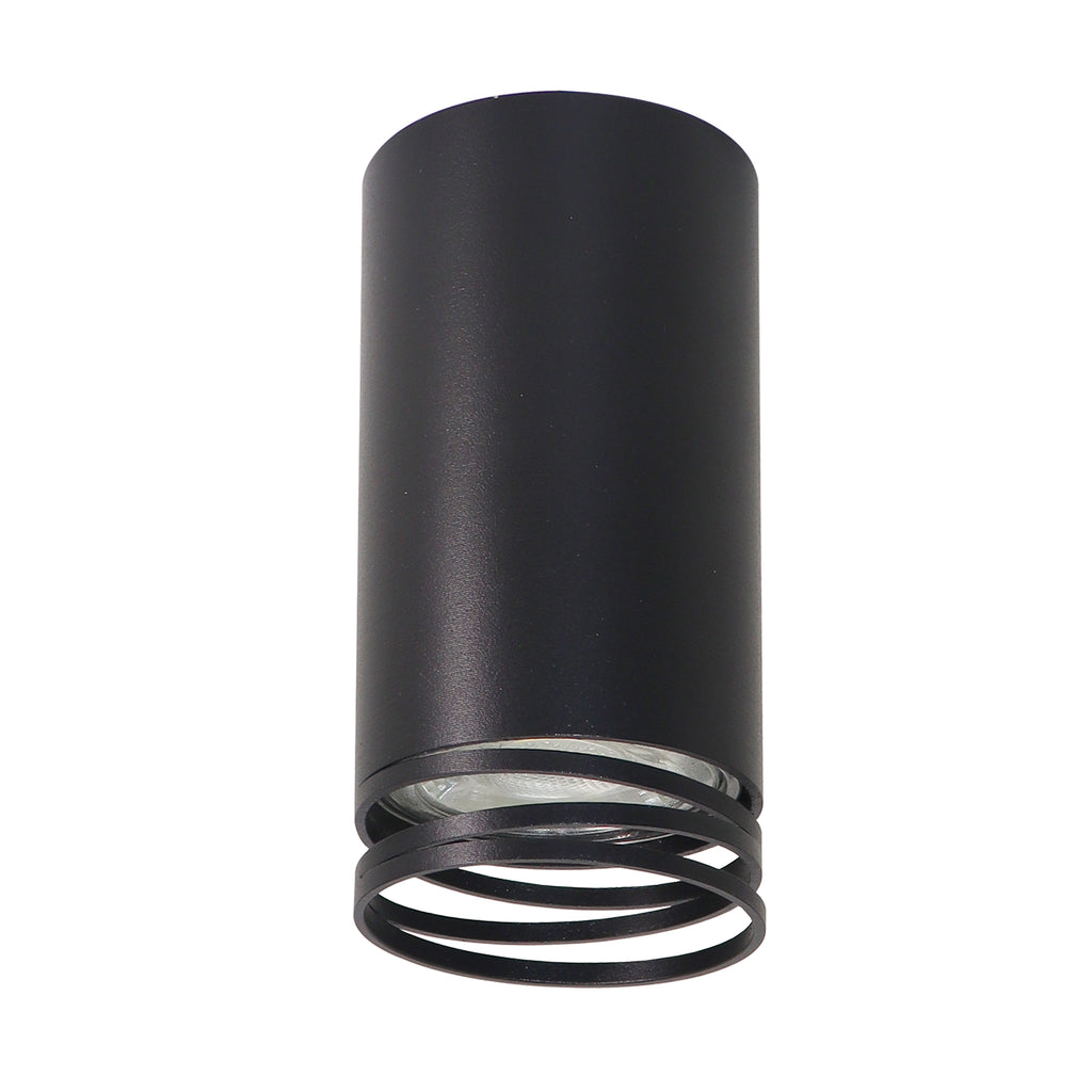 TUBA lampa sufitowa czarny 1x15W GU10 śr. 5,5 cm