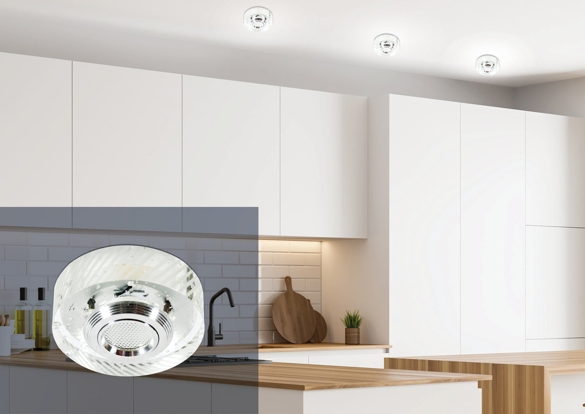 SS-33 AL/TR 3W LED COB 230V OPR. STROP. STAŁA OKRĄGŁA SZKŁO TRANSPARENTNE