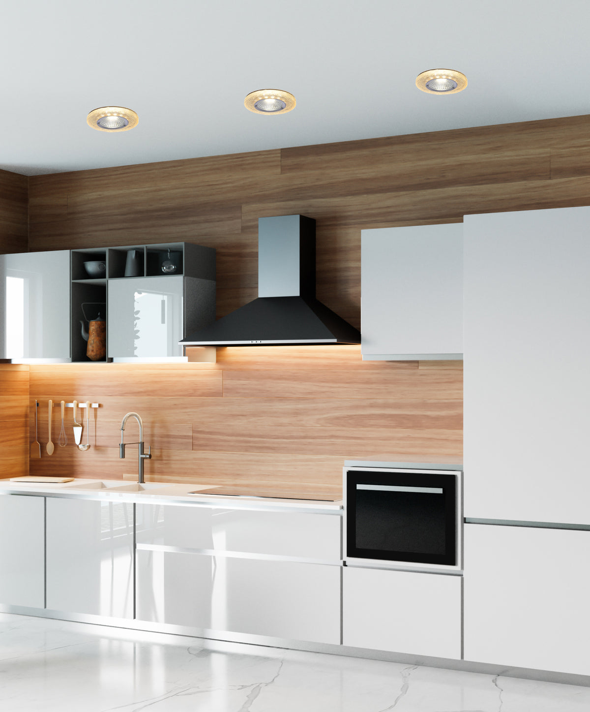 oprawa stropowa stała okrągła sak-04 al/am 5W LED cob 230v szkło akrylowe burszt