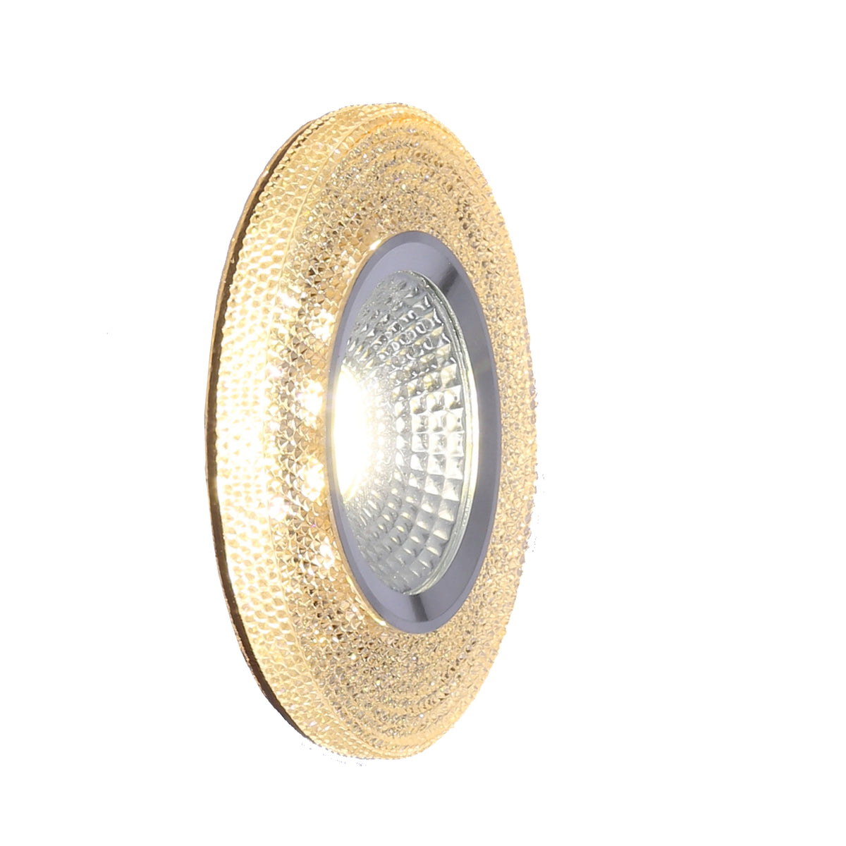 oprawa stropowa stała okrągła sak-04 al/am 5W LED cob 230v szkło akrylowe burszt
